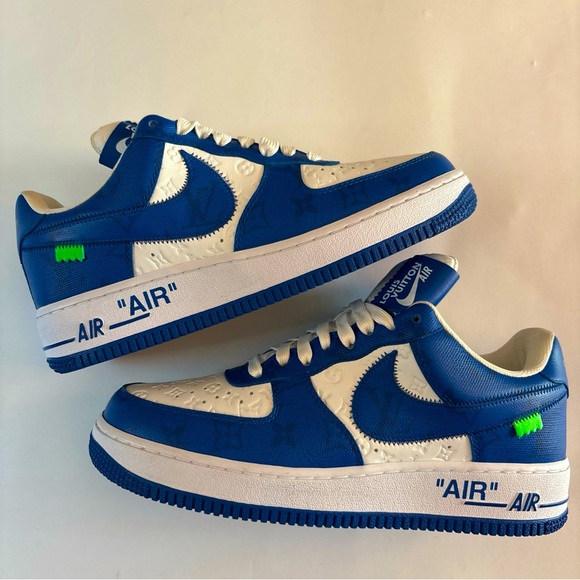 Nike Air Force 1 Low by Virgil Abloh x Louis Vuitton LV Blue Mens 7.5 NDS OG ALL - Picture 1 of 13